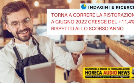 Torna a correre la ristorazione! A giugno 2022 cresce del +11,4% rispetto allo scorso anno