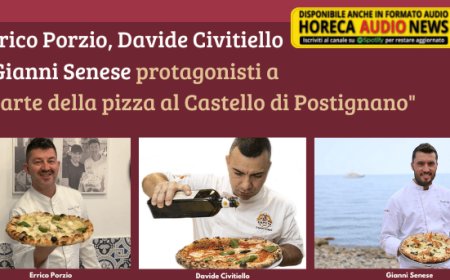 Errico Porzio, Davide Civitiello e Gianni Senese protagonisti a "L'arte della pizza al Castello di Postignano"