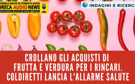 Crollano gli acquisti di frutta e verdura per i rincari. Coldiretti lancia l'allarme salute