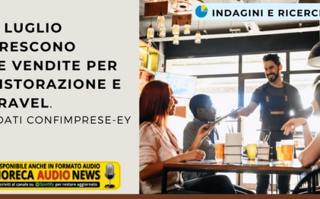 A luglio crescono le vendite per ristorazione e travel. I dati Confimprese-EY