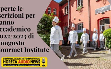Aperte le iscrizioni per l'anno accademico 2022/2023 di Congusto Gourmet Institute