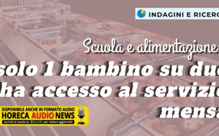 Scuola e alimentazione: solo 1 bambino su due ha accesso al servizio mensa
