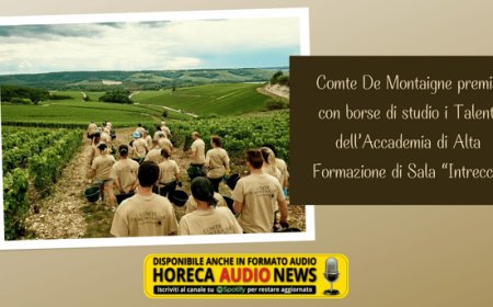 Comte De Montaigne premia con borse di studio i Talenti dell’Accademia di Alta Formazione di Sala “Intrecci”