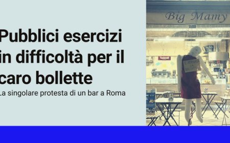 Pubblici esercizi in difficoltà per il caro bollette. La singolare protesta di un bar a Roma