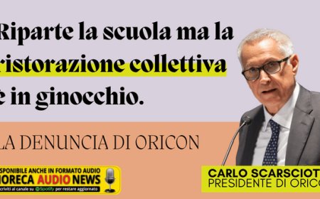 Riparte la scuola ma la ristorazione collettiva è in ginocchio. La denuncia di Oricon