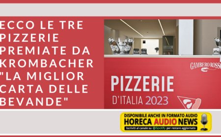 Ecco le tre pizzerie premiate da Krombacher "La Miglior Carta delle Bevande"