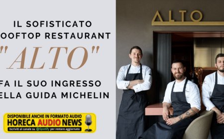 Il sofisticato rooftop restaurant "ALTO" fa il suo ingresso nella Guida Michelin
