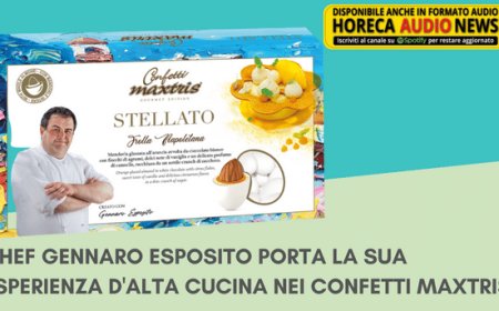 Chef Gennaro Esposito porta la sua esperienza d'alta cucina nei Confetti Maxtris