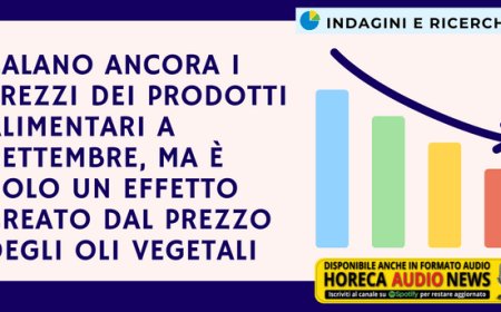 Calano ancora i prezzi dei prodotti alimentari a settembre, ma è solo un effetto creato dal prezzo degli oli vegetali