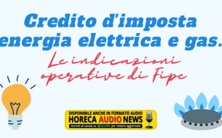 Credito d'imposta energia elettrica e gas. Le indicazioni operative di Fipe