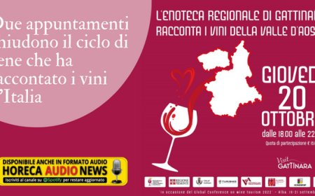 Due appuntamenti chiudono il ciclo di cene che ha raccontato i vini d'Italia