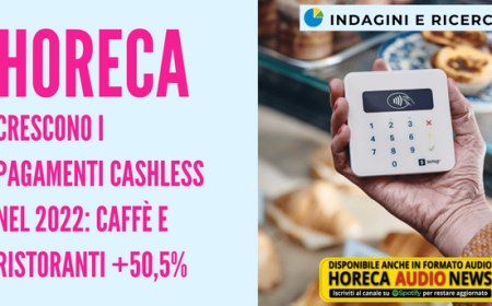 Horeca. Crescono i pagamenti cashless nel 2022: caffè e ristoranti +50,5%
