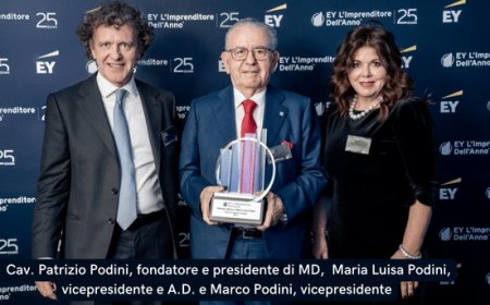 La famiglia Podini riceve il Premio EY L’Imprenditore dell’Anno®