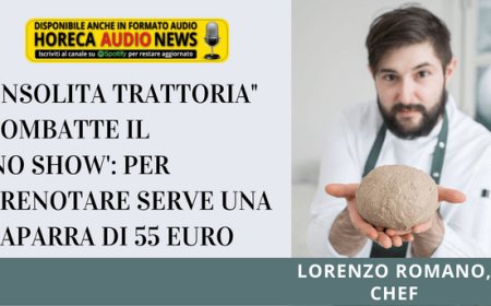 "Insolita Trattoria" combatte il 'no show': per prenotare serve una caparra di 55 euro