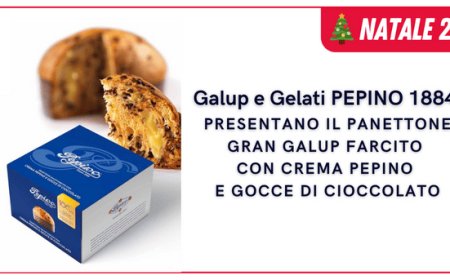 Galup e Gelati PEPINO 1884 presentano il Panettone Gran Galup farcito con Crema Pepino e Gocce di Cioccolato