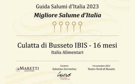 La Culatta di Busseto Ibis è il Miglior Salume d’Italia