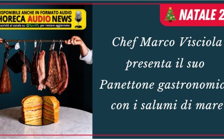 Chef Marco Visciola presenta il suo Panettone gastronomico con i salumi di mare