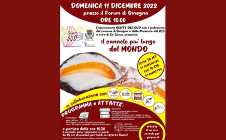 A Omegna il Cannolo più lungo del mondo