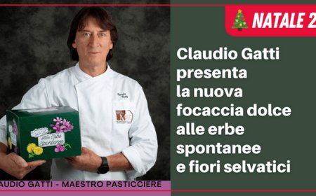 Claudio Gatti presenta la nuova focaccia dolce alle erbe spontanee e fiori selvatici