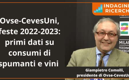 Ovse-CevesUni, feste 2022-2023: primi dati su consumi di spumanti e vini