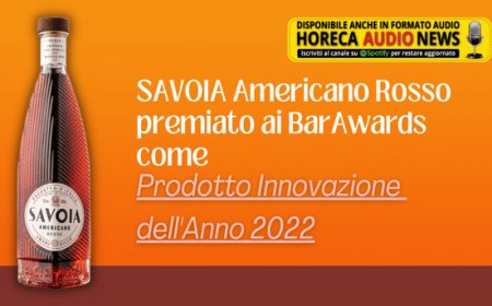 SAVOIA Americano Rosso premiato ai BarAwards come Prodotto Innovazione dell'Anno 2022