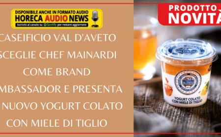 Caseificio Val D'Aveto sceglie chef Mainardi come brand ambassador e presenta il nuovo Yogurt Colato con Miele di Tiglio