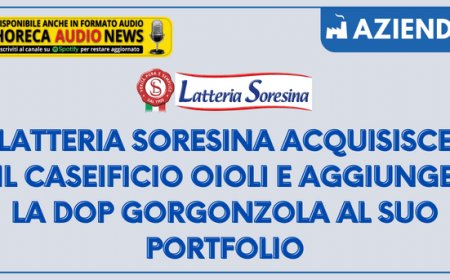 Latteria Soresina acquisisce il caseificio Oioli e aggiunge la Dop Gorgonzola al suo portfolio