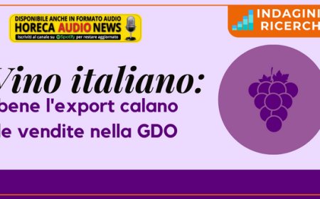 Vino italiano: bene l'export calano le vendite nella GDO