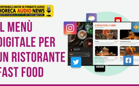 Il menù digitale per un ristorante fast food