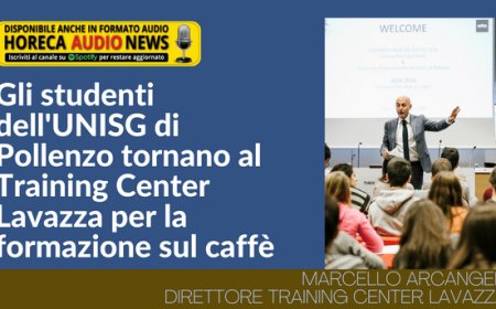 Gli studenti dell'UNISG di Pollenzo tornano al Training Center Lavazza per la formazione sul caffè