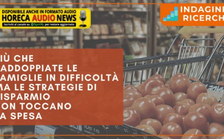 Più che raddoppiate le famiglie in difficoltà ma le strategie di risparmio non toccano la spesa