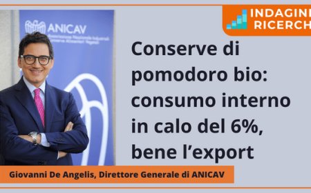 Conserve di pomodoro bio: consumo interno in calo del 6%, bene l’export