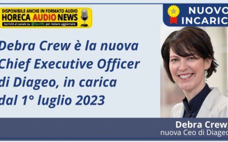 Debra Crew è la nuova Chief Executive Officer di Diageo, in carica dal 1° luglio 2023