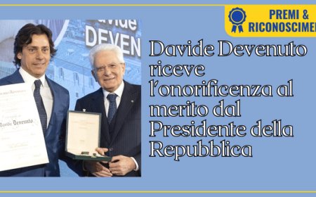 Davide Devenuto riceve l'onorificenza al merito dal Presidente della Repubblica