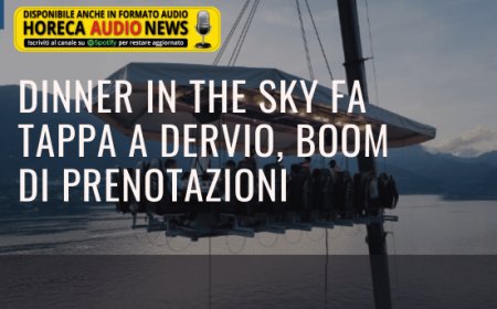 Dinner in the sky fa tappa a Dervio, boom di prenotazioni
