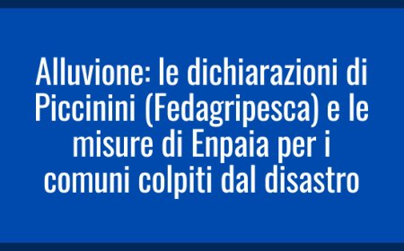 Alluvione: le dichiarazioni di Piccinini (Fedagripesca) e le misure di Enpaia per i comuni colpiti dal disastro