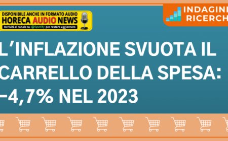L'inflazione svuota il carrello della spesa: -4,7% nel 2023