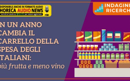 In un anno cambia il carrello della spesa degli italiani: più frutta e meno vino