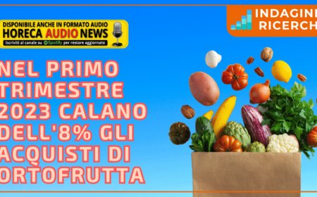 Nel primo trimestre 2023 calano dell'8% gli acquisti di ortofrutta