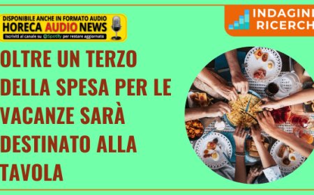 Oltre un terzo della spesa per le vacanze sarà destinato alla tavola