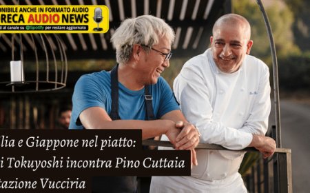 Sicilia e Giappone nel piatto: Yoji Tokuyoshi incontra Pino Cuttaia a Stazione Vucciria