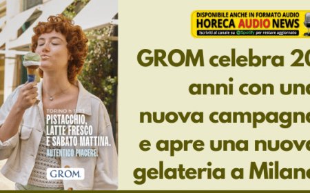 GROM celebra 20 anni con una nuova campagna e apre una nuova gelateria a Milano