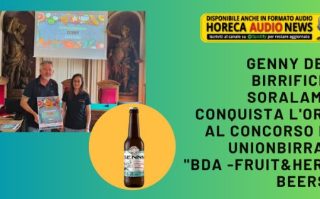 Genny del birrificio Soralamà conquista l'oro al concorso di Unionbirrai "BdA - Fruit&Herb Beers"