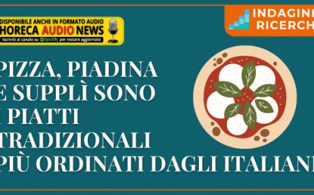 Pizza, piadina e supplì sono i piatti tradizionali più ordinati dagli italiani