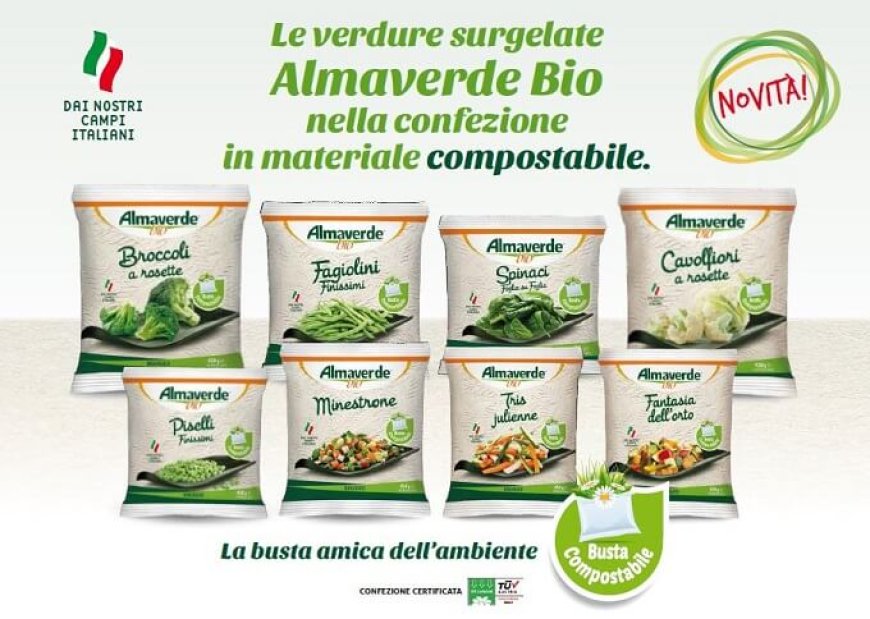 Almaverde Bio: in arrivo nuove verdure surgelate con packaging compostabile