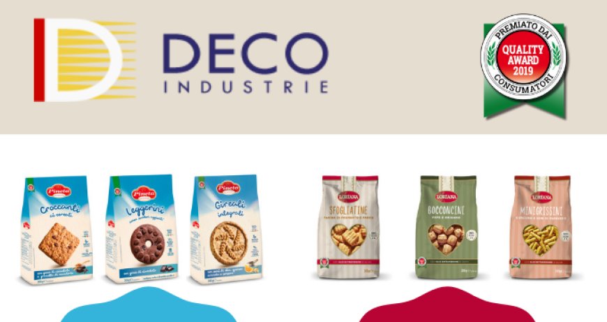 Deco Industrie riceve il Quality Award 2019 con i suoi biscotti e mini snack