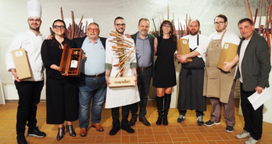 Premio Maculan 2019: vince Simone Gottardello con il suo gambero rosso, maialino e agrumi