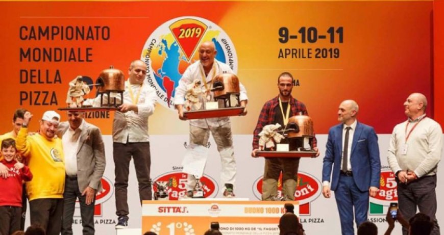 Attilio Albachiara testimonial di forni Marana per il Campionato Mondiale della Pizza