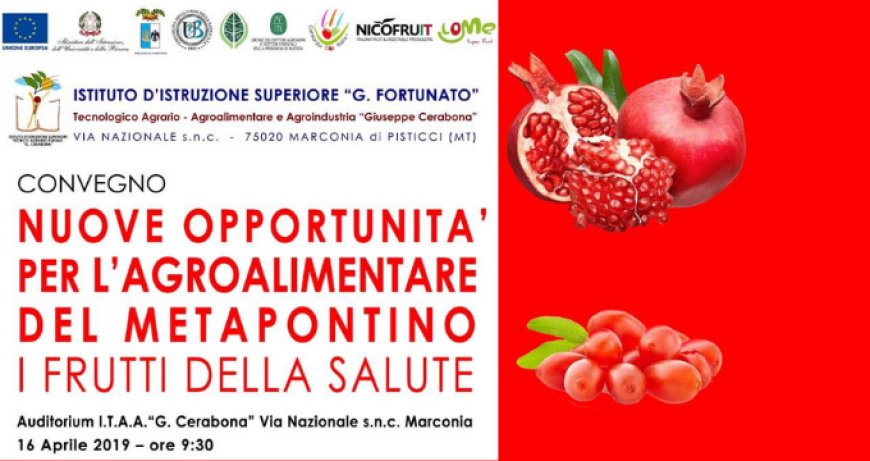Masseria Fruttirossi al convegno “Nuove Opportunità per l’Agroalimentare del metapontino: i frutti della Salute”