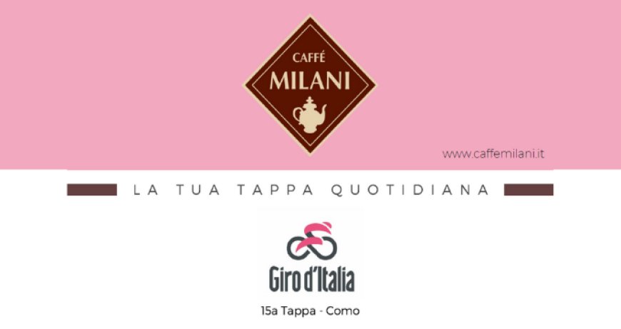 Il battello di Caffè Milani accoglie a Como la carovana rosa del Giro d'Italia